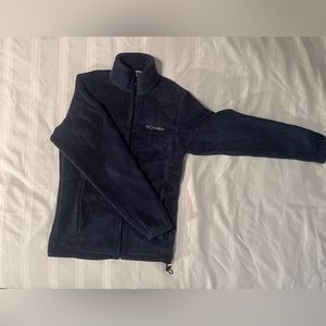 Columbia Men’s Navy Blue Fleece Jacket (Size Small)